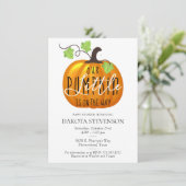 Invitation Petit Citrouille en chemin | Baby shower mignon (Debout devant)