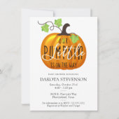 Invitation Petit Citrouille en chemin | Baby shower mignon (Devant)