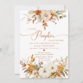 Invitation Petit citrouille en route baby shower (Devant)