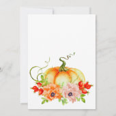 Invitation Petit citrouille en route baby shower (Dos)