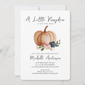 Invitation Petit Citrouille En Route Baby shower (Devant)