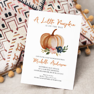 Invitation Petit Citrouille En Route Baby shower