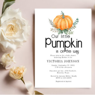 Invitation Petit Citrouille en route Baby shower