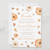 Invitation Petit Citrouille En vichy Baby shower Automne (Devant)
