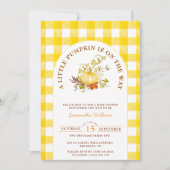 Invitation Petit Citrouille En vichy Plaid Boho Baby shower (Devant)