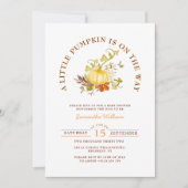 Invitation Petit Citrouille est en route Gingham Plaid (Devant)