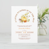 Invitation Petit Citrouille est en route Gingham Plaid (Debout devant)