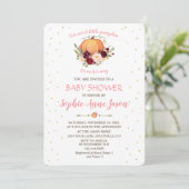 Invitation Petit Citrouille étincelant Baby shower de Thanksg (Debout devant)