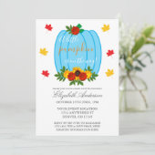 Invitation Petit Citrouille Fall Boy Baby shower (Debout devant)