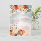 Invitation Petit Citrouille | Fall Girl Shower Wives for Baby (Debout devant)