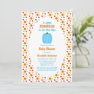 Invitation Petit Citrouille Feuilles d'automne Baby shower