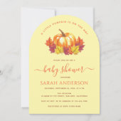 Invitation Petit Citrouille Feuilles d'automne Baby shower d' (Devant)
