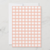 Invitation Petit Citrouille Floral Orange En vichy Baby showe (Dos)