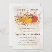 Invitation Petit Citrouille Fresh Farm Photo Premier annivers (Devant)