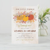 Invitation Petit Citrouille Fresh Farm Photo Premier annivers (Debout devant)