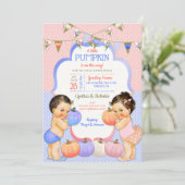 Invitation Petit Citrouille Genre Révéler Lumière Brunette (Debout devant)