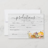 Invitation Petit Citrouille | Jeu de devination baby shower (Devant)