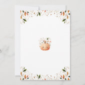 Invitation Petit Citrouille mignon sur le chemin Baby shower  (Dos)