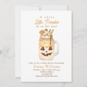 Invitation Petit Citrouille Milkshake Baby shower d'Halloween (Devant)