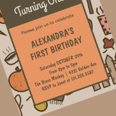 Invitation Petit Citrouille Orange Automne Halloween 1er anni