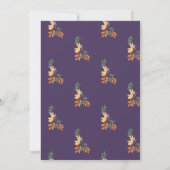 Invitation Petit Citrouille pourpre, Feuilles d'automne Baby (Dos)