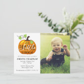 Invitation Petit Citrouille | Première fête d'anniversaire ph (Debout devant)