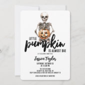 Invitation Petit Citrouille presque dû Squelette Jack OLanter (Devant)