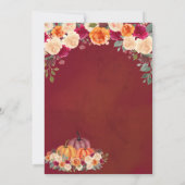 Invitation Petit Citrouille Red Fall Pickup Camion Baby showe (Dos)