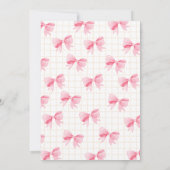 Invitation petit citrouille rose arc coquette automne babysho (Dos)