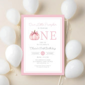 Invitation Petit Citrouille rose mignon 1er anniversaire
