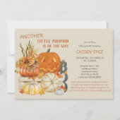 Invitation Petit Citrouille Rustique Halloween Baby Sprinkle (Devant)
