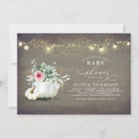 Petit Citrouille Succulents Baby shower d'automne