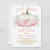 Invitation Petit Citrouille sur le Baby shower Way Pink Bow (Devant)