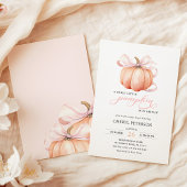 Invitation Petit Citrouille sur le Baby shower Way Pink Bow