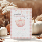Invitation Petit Citrouille sur le Baby shower Way Pink Bow