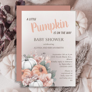 Invitation Petit Citrouille sur le chemin Automne Baby shower