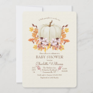 Invitation Petit Citrouille Sur Le Chemin Baby shower