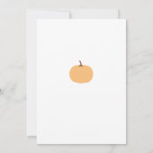 Invitation Petit Citrouille sur le chemin Baby shower (Dos)