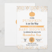 Invitation Petit Citrouille sur le chemin Baby shower (Devant / Derrière)