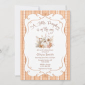 Invitation Petit Citrouille Sur Le Chemin Baby shower Automne (Devant)