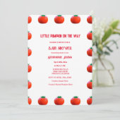 Invitation Petit Citrouille Sur Le Chemin Baby shower Automne (Debout devant)