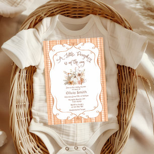 Invitation Petit Citrouille Sur Le Chemin Baby shower Automne