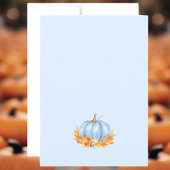 Invitation Petit Citrouille Sur Le Chemin Baby shower Blue Bo