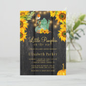 Invitation Petit citrouille sur le chemin baby shower d'autom (Debout devant)