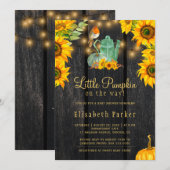 Invitation Petit citrouille sur le chemin baby shower d'autom (Devant / Derrière)