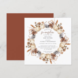 Invitation Petit Citrouille Sur Le Chemin Baby shower D'Autom