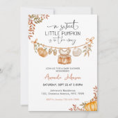 Invitation Petit Citrouille sur le chemin Baby shower d'autom (Devant)
