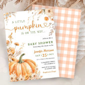 Invitation Petit Citrouille sur le chemin Baby shower d'autom