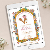 Invitation Petit Citrouille sur le chemin Baby shower fille