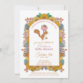 Invitation Petit Citrouille sur le chemin Baby shower fille (Devant)